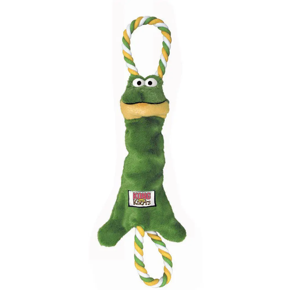 KONG Tugger Knots Frø S/M 39 cm - hundelegetøj med reb